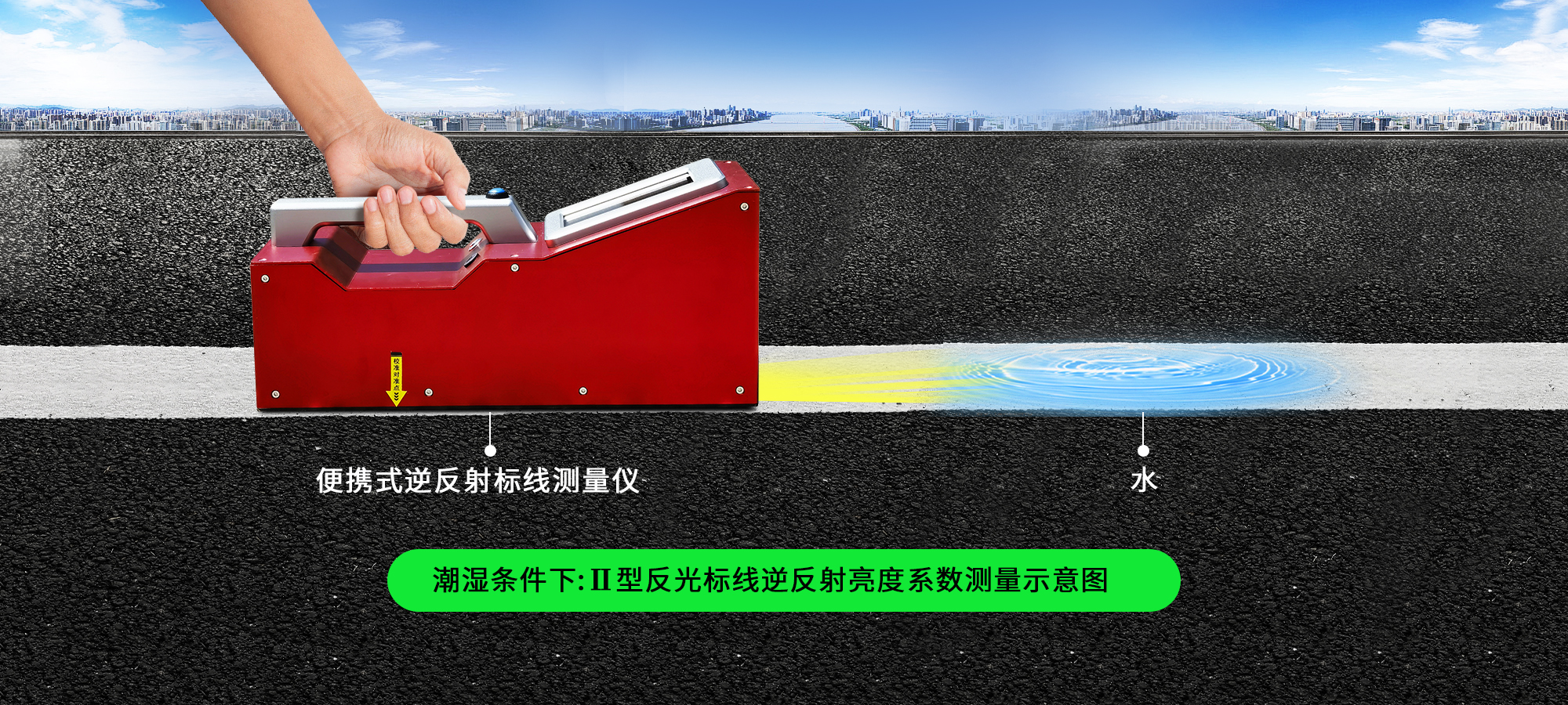 ZTT-302便攜式標(biāo)線逆反射測量儀(雨夜版)(圖1) ZTT-302便攜式逆反射標(biāo)線測量儀(圖4)